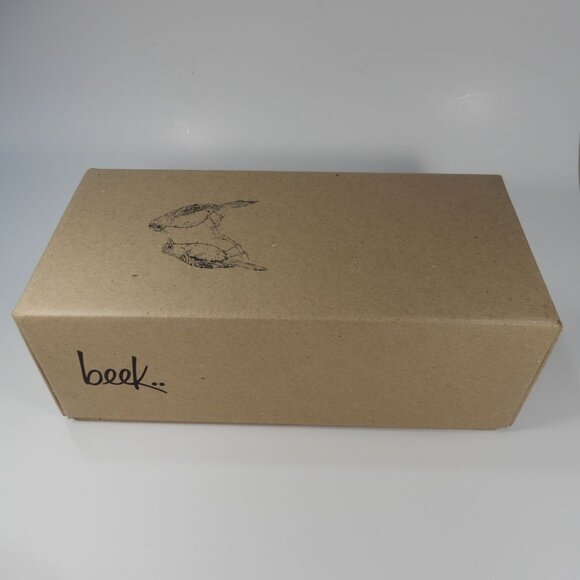 Beek Mockingbird Palm Flat Slide SANDALS Size 8 Black Leather NEW - Picture 14 of 14